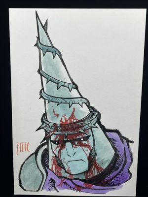 Blasphemous Penitent One 6 x 9 Head Bust Original Art SIGNED Michel Fiffe | eBay US (Buy It Now)