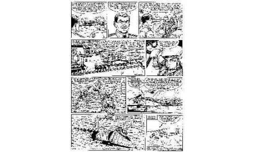 BERGÈSE Francis Â«Buck DannyÂ». Encre de Chine noire pour la planche 28 | Tessier Sarrou