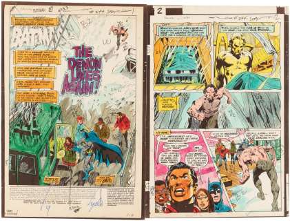 BATMAN #244 COMPLETE STORY COLOR GUIDES 16 PAGES (NEAL ADAMS ART, THE DEMON LIVES AGAIN!). | Hake’s