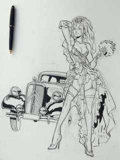 Meynet, Félix - Dessin original Ã  l’encre de Chine - Mariage Glamour | Catawiki