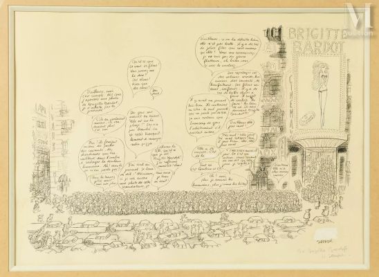 Jean Jacques Sempé (1932-2022) | Lot 40 - Brigitte Bardot fait parler | Millon