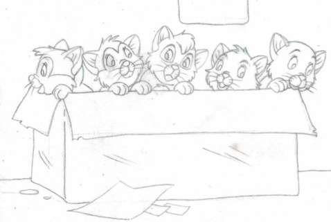 The Aristocats - Disney Studios - Original Production Drawing - JM Cardona - Art original - (1990) | Catawiki