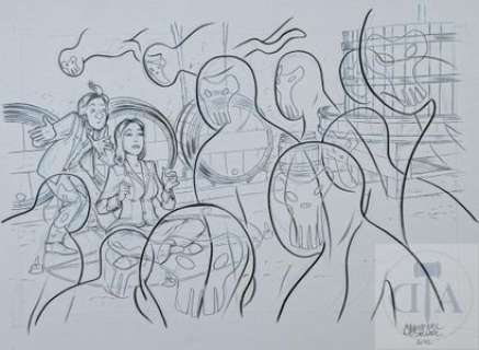 Lot 322 - Despujol/Aspic, detectives de l‘etrange. Dessin original…