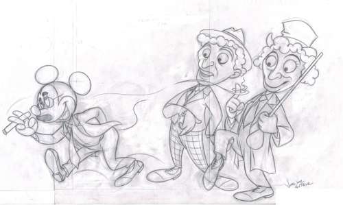 Mickey as Groucho Marx - Original Sketch - Jaume Esteve - EO | Catawiki