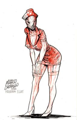 Marco Carrillo | Silent Hill Nurse 6.3x9.8 inch Illustration by Marco Carrillo | Raremarq (Buy It Now)