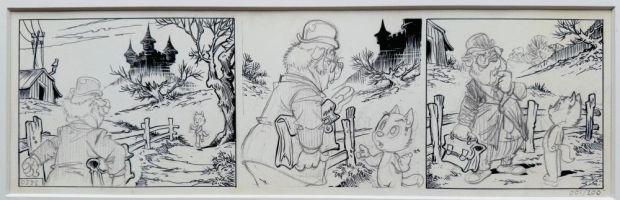 Lot 1417 - [Comics]. Toonder, M. Rejected strip (no.0335) for Heer Bommel en de toekomst (1978). | misc / divers