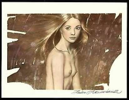 Arinouchkine, Andrei - Originele tekening  - Fantasie tekening: "Iris" - Page volante - Technologie mixte - (2018) | Catawiki