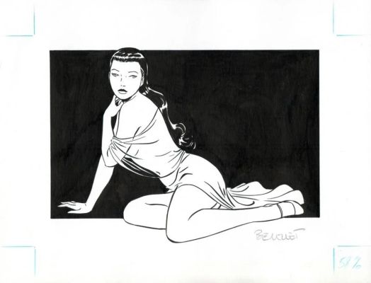 Berthet. Illustration originale Pin-up | BDEnchères