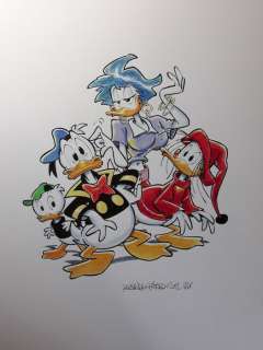 Donald Duck - "Donald Duck and Fetry Duck, guess star: Malice Duck." Paperino, Paperoga e Malice Duck - Page volante - Umpublié - (2012/2012) | Catawiki