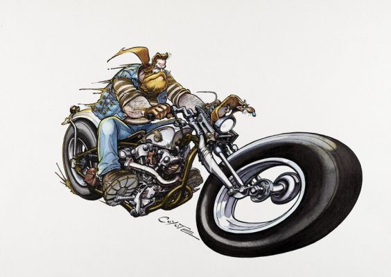 Coyote | « Mammouth à moto » | 2DGalleries