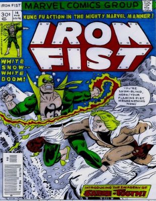 IRON FIST # 14 COVER RECREATION 1ST SABERTOOTH ORIGINAL COMIC ART | eBay US (Buy It Now)
