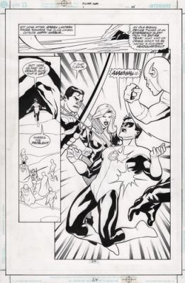 Silver Age #1 pg 24 Original Art by Terry Dodson - Green Lantern & Black Canary
