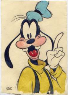 Disney characters - Original drawing - Happy Goofy  - EO - (2018) | Catawiki