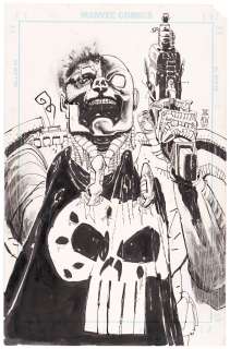DEATHLOK #7 COMIC BOOK COVER ORIGINAL ART BY DENYS COWAN.