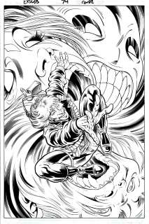 Paul Pelletier Dave Meikis - exiles #74 cover (blink; sabretooth; morph; longshot) 2005