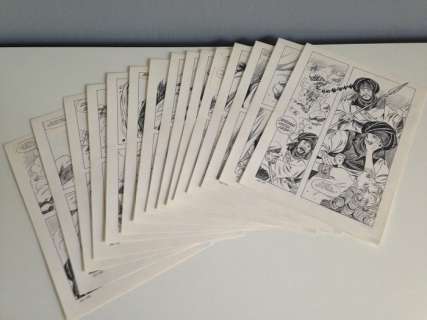 Serie Jaune n. 141 - 15x Pagine con disegni Originali Fumetto "La Schiava"  - Page volante - EO - (1986) | Catawiki