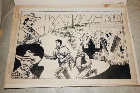 Kansas Kid - 7x copertine originali - Page volante | Catawiki