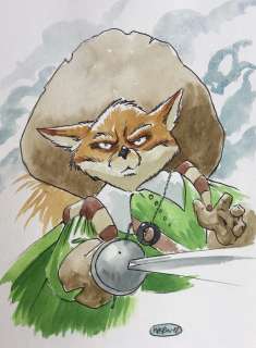 Masbou - Dessin original en couleur - De Cape et de Crocs (2018) | Catawiki