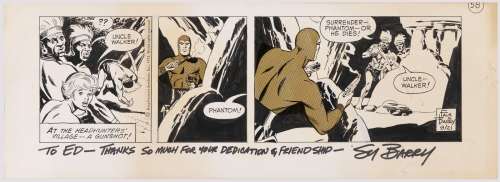THE PHANTOM ORIGINAL ART SEPTEMBER 21, 1972 DAILY STRIP BY SY BARRY. | Hake’s
