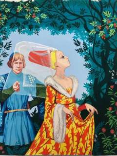 Once Upon A Time - - Original drawing (gouache / watercolour) - Fairy Tales - Princess in the Tower - Page volante | Catawiki