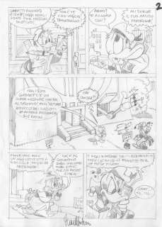 Lara Molinari - tavola preparatoria "Paperinik Il Fortunello" - Page volante - (2019) | Catawiki