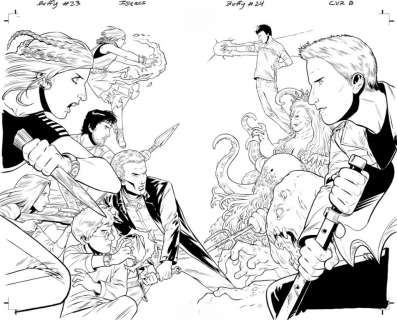 Rebekah A. Isaacs - Buffy the Vampire Slayer (Dark Horse Comics) issue #Season 10 Issue 23 & 24 (Connecting Covers)