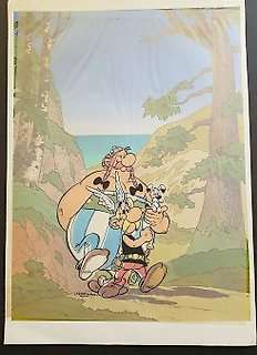 Asterix T20 - Astérix en Corse - calque et bleu de coloriage - nouvelle couverture Dargaud - (1987) | Catawiki