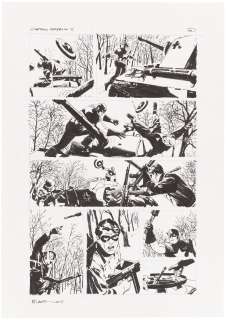 CAPTAIN AMERICA VOL. 5 #5 COMIC BOOK PAGE ORIGINAL ART BY MICHAEL LARK.
