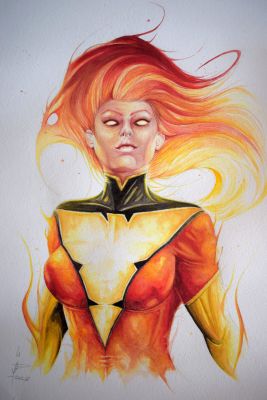 Pablo Such García | Jean Grey Watercolor Art | Raremarq (Buy It Now)