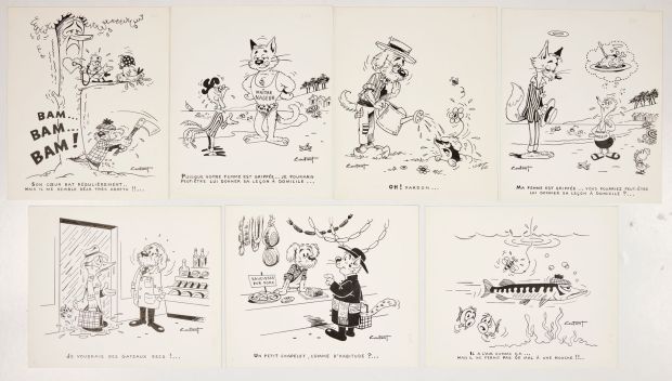 Paul Coutant - Ensemble... | Paul Coutant - Ensemble de 21 dessins originaux : Réalisations... | Tessier Sarrou