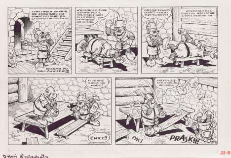 Janusz Christa (1934 - 2008) | Janusz Christa | "Kajko i Kokosz. Dzień Śmiechały", plansza nr 28 B, 1982 | Desa Unicum