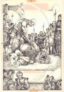 Dave Wenzel - Savage sword of conan #62 p. 3 / 56 - beheading splash - solomon kane - 1981 signed