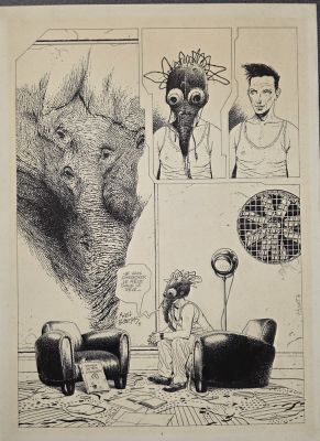 Hulet , Daniel - planche originale - Voyage en tête étrangère | Galerie des bulles