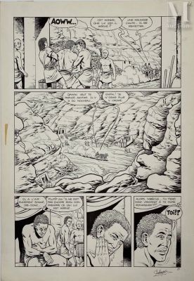 Debruyne, Jacques (Né En 1945) | Lot 97 : Akhtar, La larme du Dieu, planche 21. | Millon
