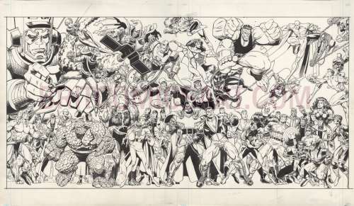 Arthur Adams - Marvel universe calendar cover art by arthur adams