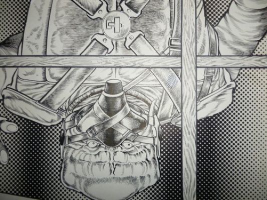 Original Manga Drawing page (HABU ga iku - HABU goes) -various by Toshio MAEDA