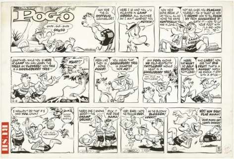 88: Kelly Pogo Sunday 9/8/63 original comic art | Russ Cochran