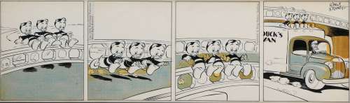 Al Taliaferro original â€œDonald Duckâ€ daily comic strip featuring â€œDonald Duckâ€ and his nephews. | Profiles in History