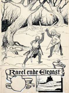 Laudy | Elegast, le chevalier noir, illustration Ã  l’encr… | Banque Dessinée