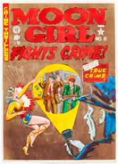 Moon Girl Fights Crime! #8 Cover Production Color Guide (EC, 1949).... | Heritage