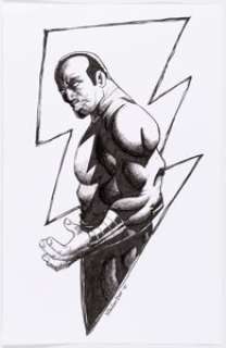 Wil Panganiban -Black Adam Illustration Original Art (2021).
