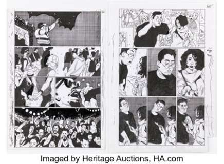 Radhakrishnan, Anand - Anand Radhakrishnan (as Anand R.K.) Grafity‘s Wall #1 Story Pages 66 and 105 Group of 2 Original Art (Dark Hor... (Total: 2 Original Art)