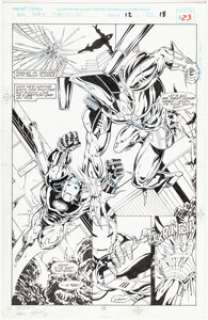 Chlystek, Dave - Dave Chlystek and Tim Dzon War Machine #12 Story Page 18 Original Art (Marvel, 1995)....