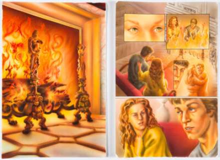 Unidentified Alternative Art Comic Artist - Vagner Vargas, Chris Ballard, and Brad Gorby Piers Anthony‘s Incarnations of Immortality: On a Pale Horse #3 Story... (Total: 2 Original Art)