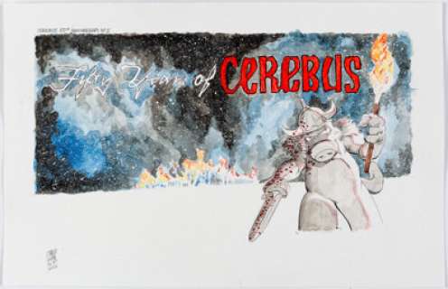 Sim, Dave | Dave Sim Cerebus 50th Anniversary Illustration #2 Original Art (2021).... | Heritage