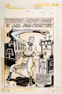 Milgrom, Al | Al Milgrom Mighty World of Marvel #35 Mr. Fantastic Pin-Up Original Art (Marvel UK, 1973).... | Heritage