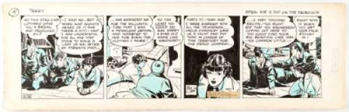 Caniff, Milton | Milton Caniff Terry and the Pirates Daily Comic Strip Original Art dated 4-16-1937(News Syndicate Company, 1940). ... | Heritage