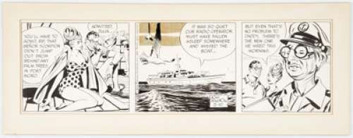 Prentice, John - John Prentice Rip Kirby Daily Comic Strip Original Art, dated 5-10-63 (King Features Syndicate, 1963)....
