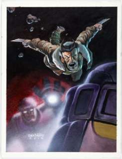 DeVries, Dave - Dave DeVries - Wolverine vs. Sentinels Painting Original Art (2014)....