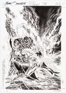 Zeck, Mike | Mike Zeck and Jerry Ordway Azrael: Agent of the Bat #92 Cover Original Art (DC, 2002).... | Heritage